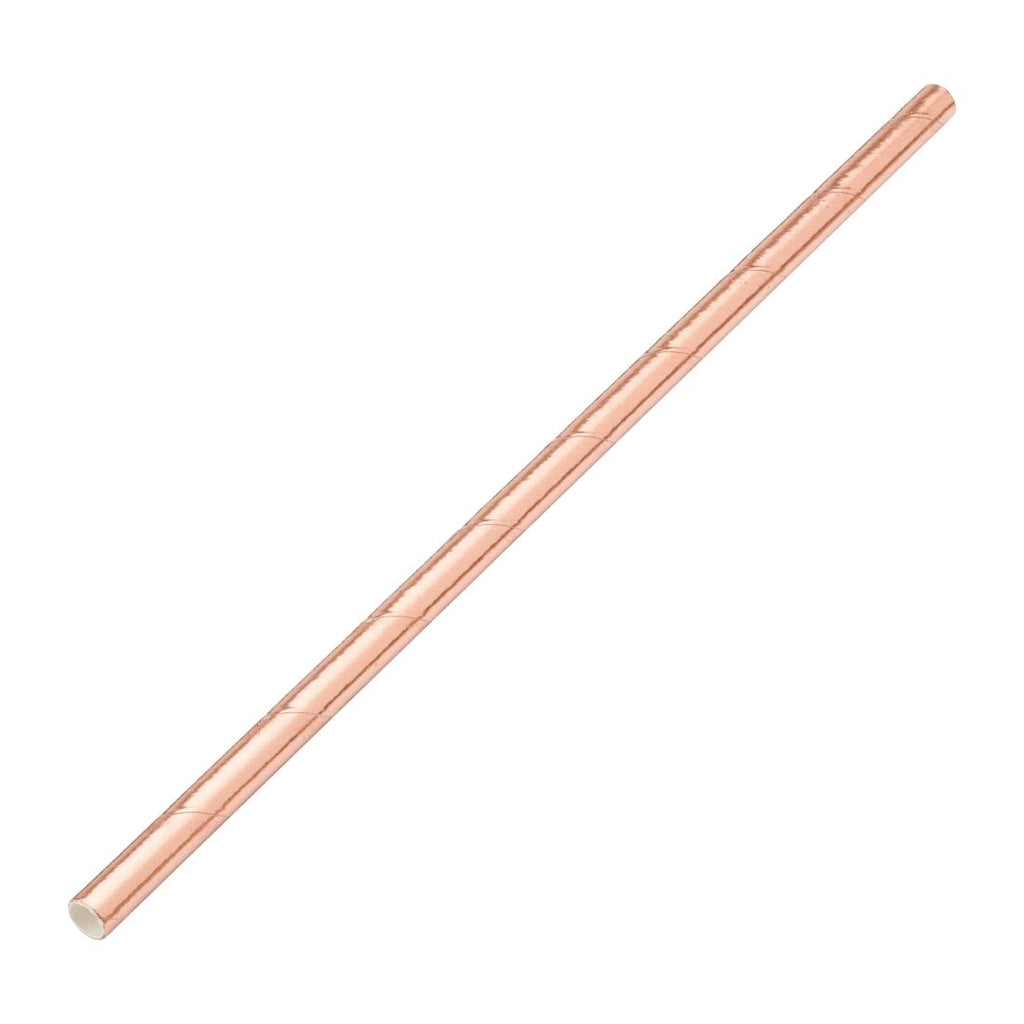 Utopia Biodegradable Paper Straws Copper (Pack of 250) - DW194  Utopia   