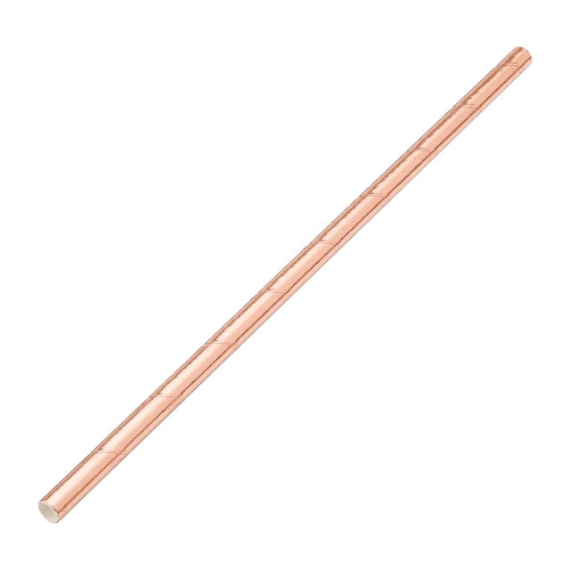 Utopia Biodegradable Paper Straws Copper (Pack of 250) - DW194  Utopia   