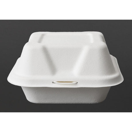 Vegware Compostable Bagasse Burger Boxes 152mm (Pack of 500) - DW625  Vegware   