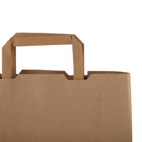 Vegware Compostable Recycled Paper Carrier Bags Large (Pack of 250) - DW628 Paper Bags Vegware   