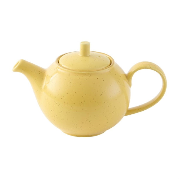 Churchill Stonecast Mustard Seed Teapot 426ml  (Pack of 4) - DX045 Churchill Super Vitrified Churchill   