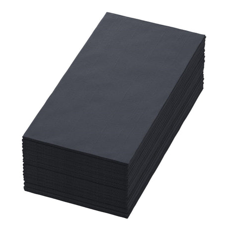 Duni Tissue Dinner Napkin Black 40x40cm (Pack of 1250) - DX507 Paper Napkins Duni   