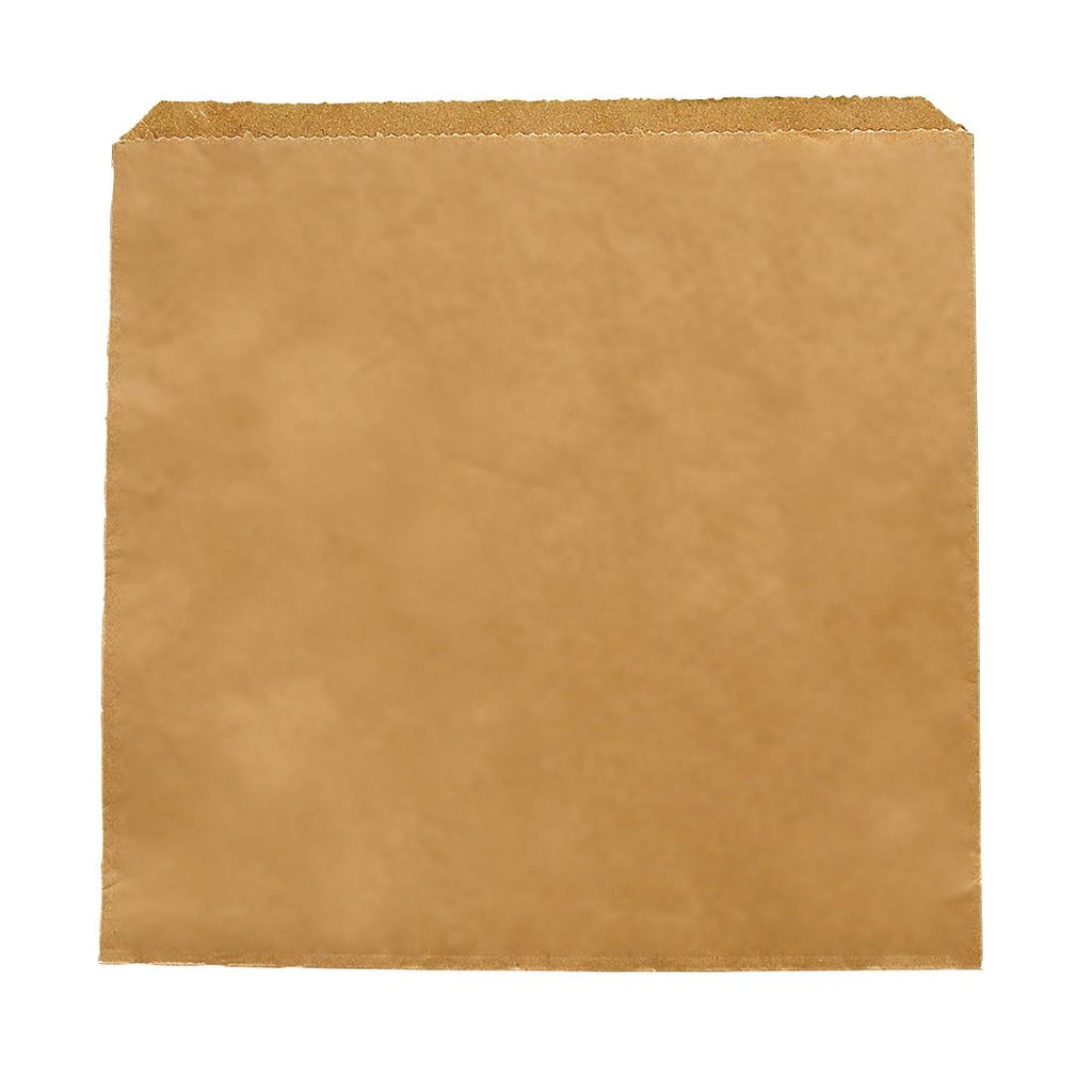 Vegware Compostable Paper Sandwich Bags Kraft - 10x10" (Pack of 1000) - DX574 Paper Bags Vegware   