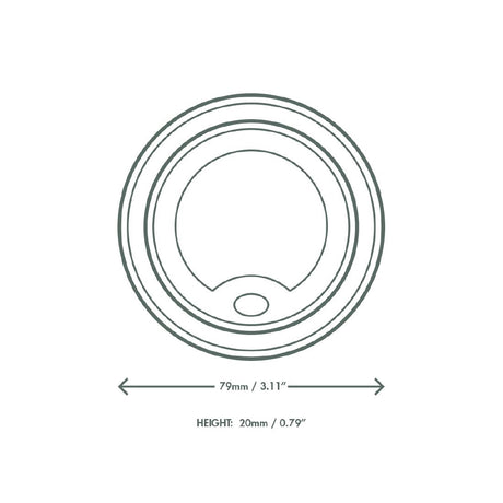 Vegware Hot Cup Lid Moulded Fibre 79-Series (Pack of 1000) - DX579 Disposable Cups Vegware   
