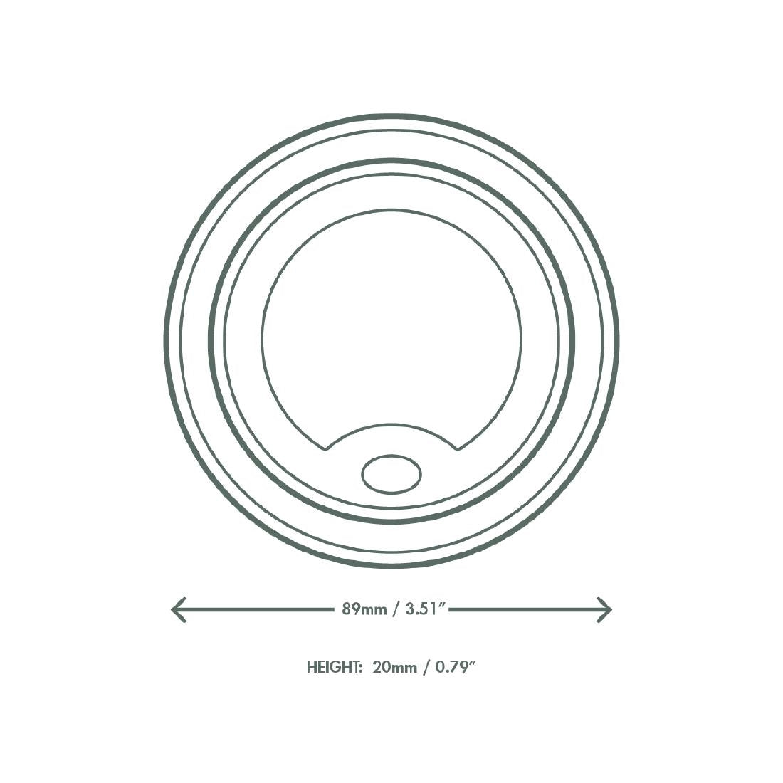 Vegware Hot Cup Lid Moulded Fibre 89-Series (Pack of 1000) - DX580 Disposable Cups Vegware   