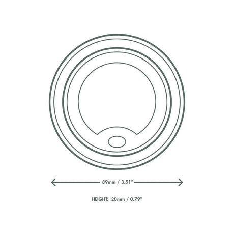 Vegware Hot Cup Lid Moulded Fibre 89-Series (Pack of 1000) - DX580 Disposable Cups Vegware   