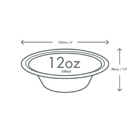 Vegware Compostable Nourish Moulded Fibre Bowl Natural 12oz/340ml (Pack of 500) - DX581 Disposable Plates & Bowls Vegware   