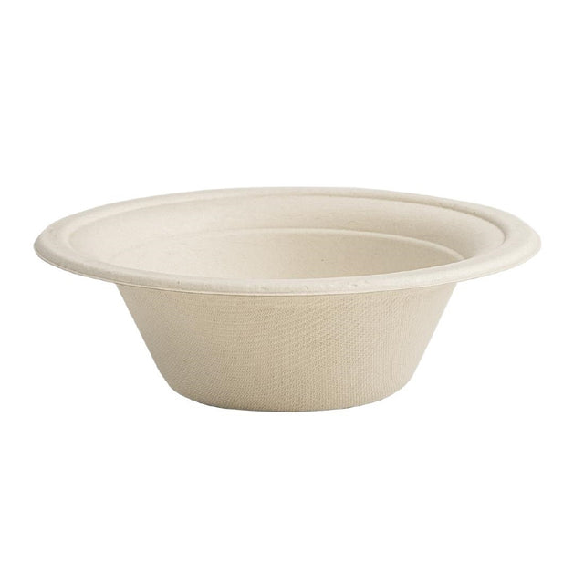 Vegware Compostable Nourish Moulded Fibre Bowl Natural 12oz/340ml (Pack of 500) - DX581 Disposable Plates & Bowls Vegware   