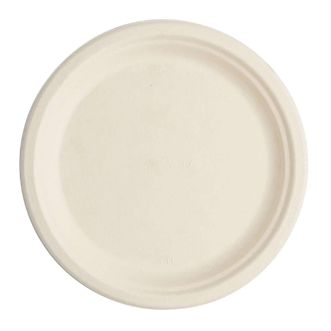 Vegware Compostable Nourish Moulded Fibre Plate Natural 9"/226mm (Pack of 500) - DX583 Disposable Plates & Bowls Vegware   