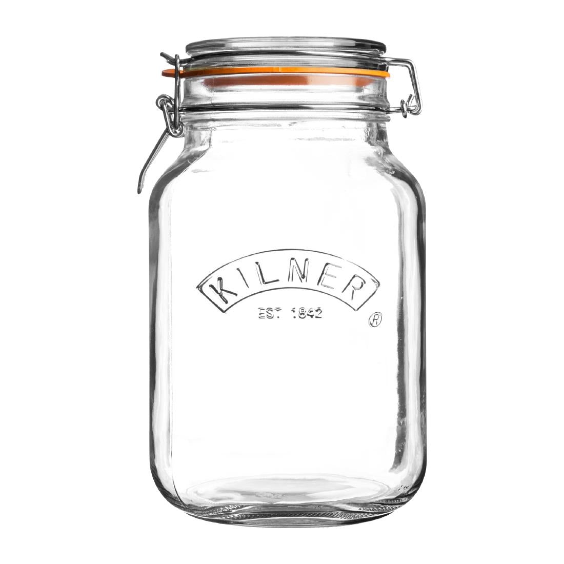 Kilner Square Clip Top Jar 1.5Ltr (Pack 4)          - DX963  Kilner   