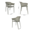 Bolero Lorenzo Cafe Chairs Medium Grey (Pack of 2) - DX970 Plastic Chairs Bolero   