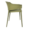 Bolero Lorenzo Cafe Chairs Green Tea (Pack of 2) - DX971 Plastic Chairs Bolero   