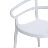 Bolero Mateo Café Chairs White (Pack of 2) - DX979 Plastic Chairs Bolero   