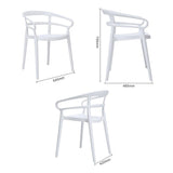 Bolero Mateo Café Chairs White (Pack of 2) - DX979 Plastic Chairs Bolero   