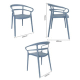 Bolero Mateo Café Chairs Slate Blue (Pack of 2) - DX980 Plastic Chairs Bolero   