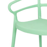 Bolero Mateo Café Chairs Mint Green (Pack of 2) - DX981 Plastic Chairs Bolero   