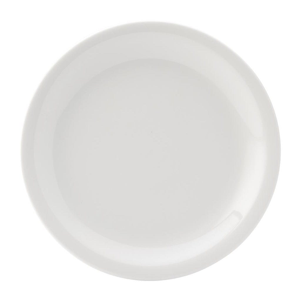 Utopia Titan Narrow Rimmed Plates White 220mm (Pack of 24) - DY317 Utopia Crockery Utopia   