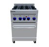 Empire 4 Burner Heavy Duty Gas Oven Range Stove - EMP-80-AS-24-L 4 & 6 Burner Ovens Empire   