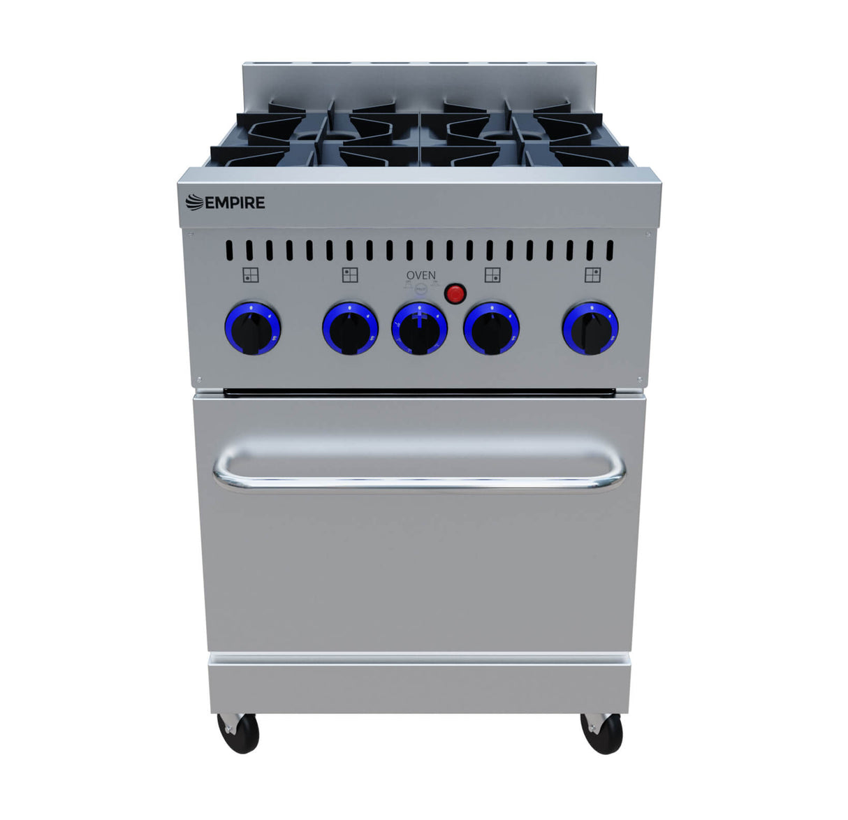 Empire 4 Burner Heavy Duty Gas Oven Range Stove - EMP-80-AS-24-L 4 & 6 Burner Ovens Empire   