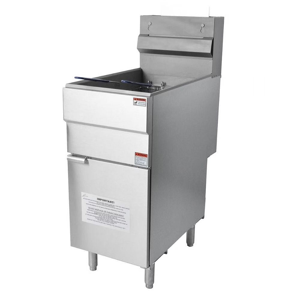 Hamoki Gas Fryer Free Standing Single Tank with Twin Baskets 25 Ltr 4 Burner - 101071 Freestanding Gas Fyers Hamoki   