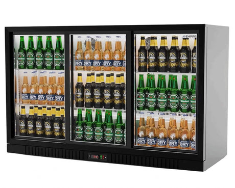 Empire Premium Triple Door 330ltr Bottle Cooler Low Profile Sliding Doors - CL-320SC-EE Triple Door Bottle Coolers Empire   