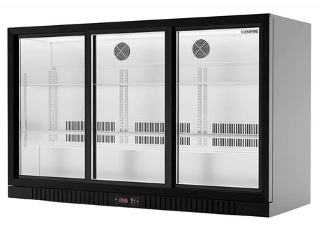 Empire Premium Triple Door 330ltr Bottle Cooler Low Profile Sliding Doors - CL-320SC-EE Triple Door Bottle Coolers Empire   