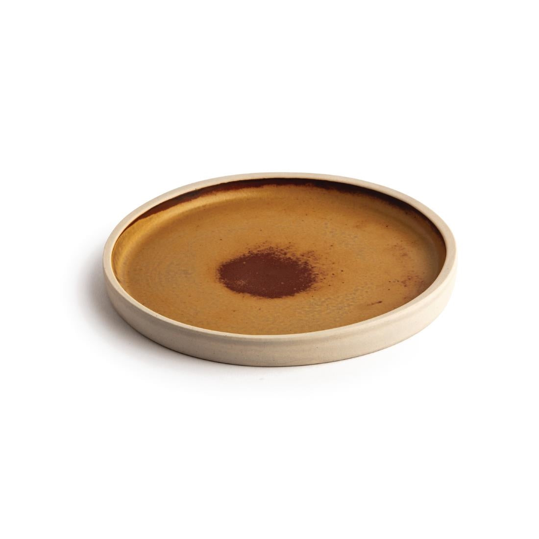 Olympia Canvas Flat Round Plate Sienna Rust 180mm (Pack of 6) - FA307 Plates Olympia