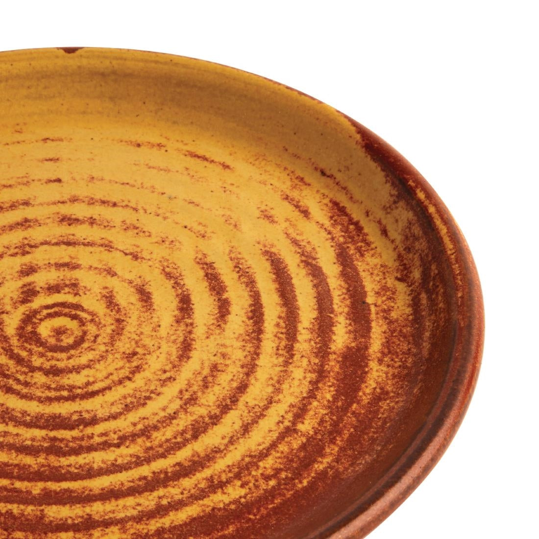 Olympia Canvas Small Rim Round Plate Sienna Rust 180mm (Pack of 6) - FA309 Plates Olympia