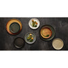 Olympia Canvas Small Rim Round Plate Delhi Black 180mm (Pack of 6) - FA316 Plates Olympia