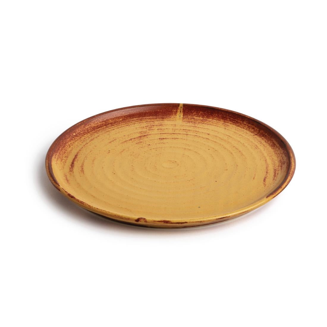 Olympia Canvas Small Rim Round Plate Sienna Rust 265mm (Pack of 6) - FA310 Plates Olympia