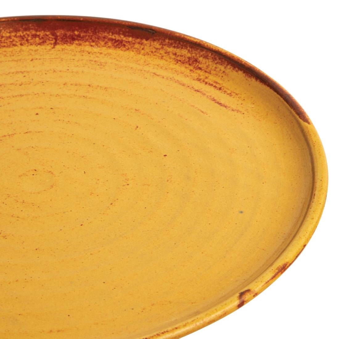 Olympia Canvas Small Rim Round Plate Sienna Rust 265mm (Pack of 6) - FA310 Plates Olympia