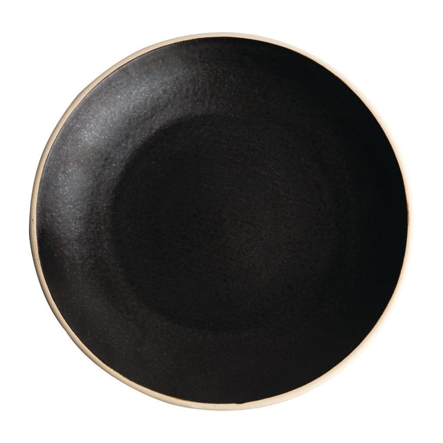 Olympia Canvas Concave Plate Delhi Black 270mm (Pack of 6) - FA318 Plates Olympia