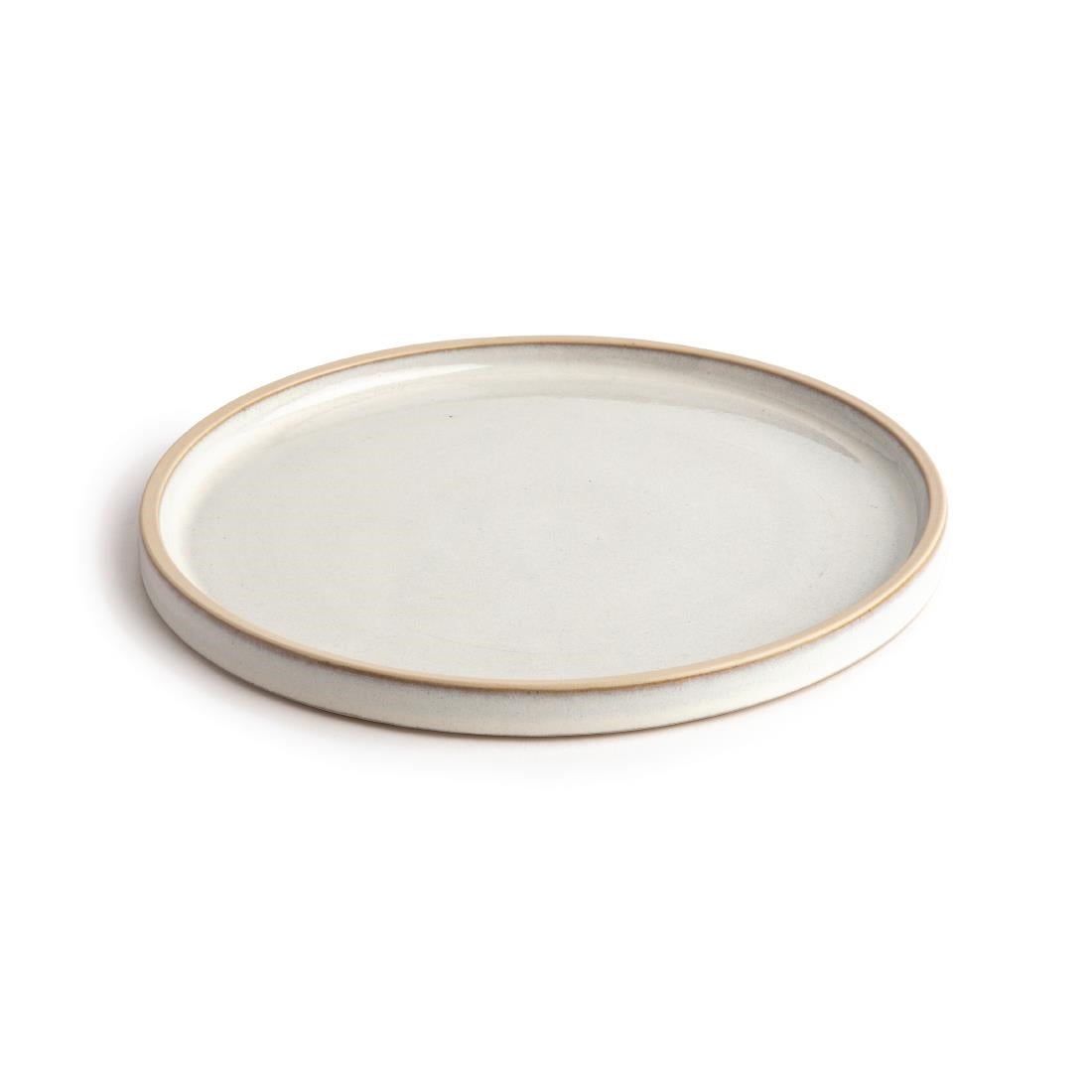 Olympia Canvas Flat Round Plate Murano White 250mm (Pack of 6) - FA329 Plates Olympia