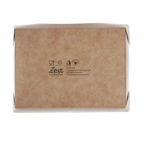 Colpac Zest Compostable Kraft Medium Salad Box 825ml/29oz (Pack of 250) - FA392  Colpac   