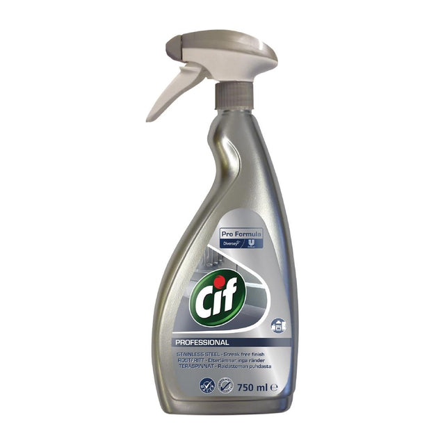 Cif Pro Formula Glass and Stainless Steel Cleaner Ready To Use 750ml - CX859  Pro-Formula   