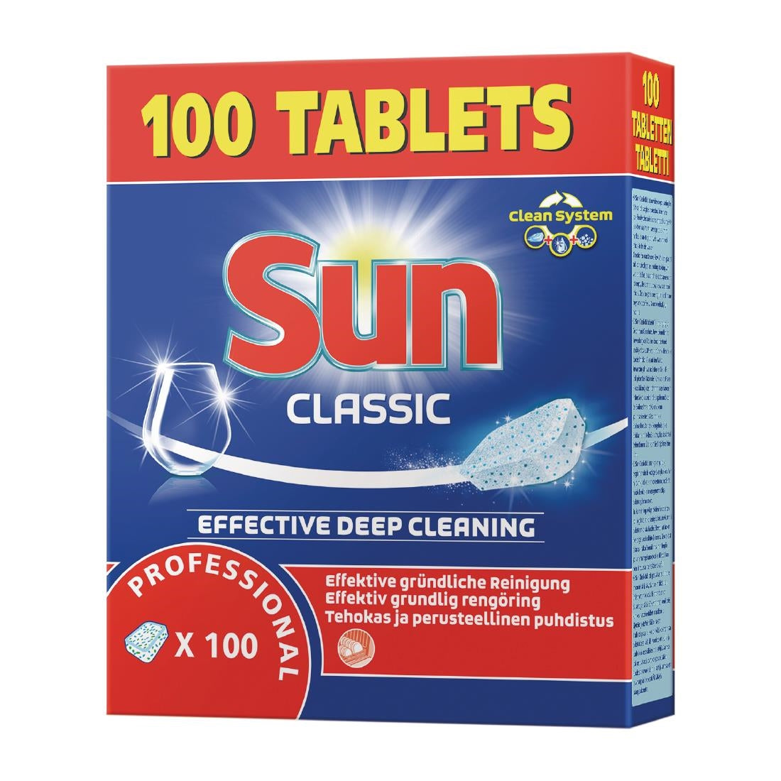 Sun Professional Dishwasher Detergent Tablets (100 Pack) - FB600  Pro-Formula   