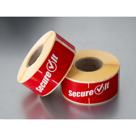 SecureIt Tamper-Resistant Removable Food Packaging Labels Small (Pack of 2 x 250) - FC215  Securit   