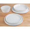 Olympia Cavolo Flat Round Bowls White Speckle 220mm (Pack of 4) - FD901 Bowls Olympia