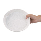 Olympia Cavolo Flat Round Bowls White Speckle 220mm (Pack of 4) - FD901 Bowls Olympia