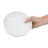 Olympia Cavolo Flat Round Plates White Speckle 180mm (Pack of 6) - FD902 Plates Olympia