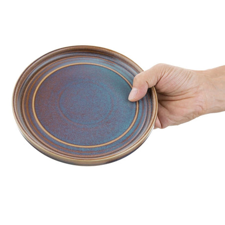 Olympia Cavolo Flat Round Plates Iridescent 180mm (Pack of 6) - FD914 Plates Olympia