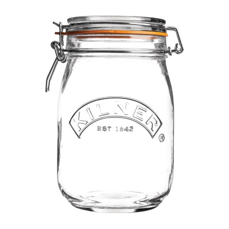 Kilner Clip Top Round Preserve Jar 1000ml (Pack of 4) - FE738  Kilner   