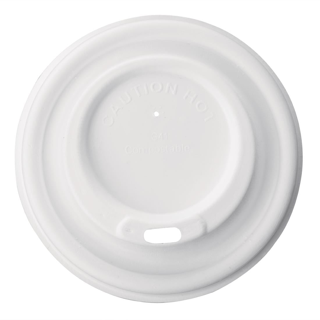 Fiesta Compostable Bagasse Coffee Cup Lids 340ml / 12oz (Pack of 1000) - FS061 Disposable Cups Fiesta   