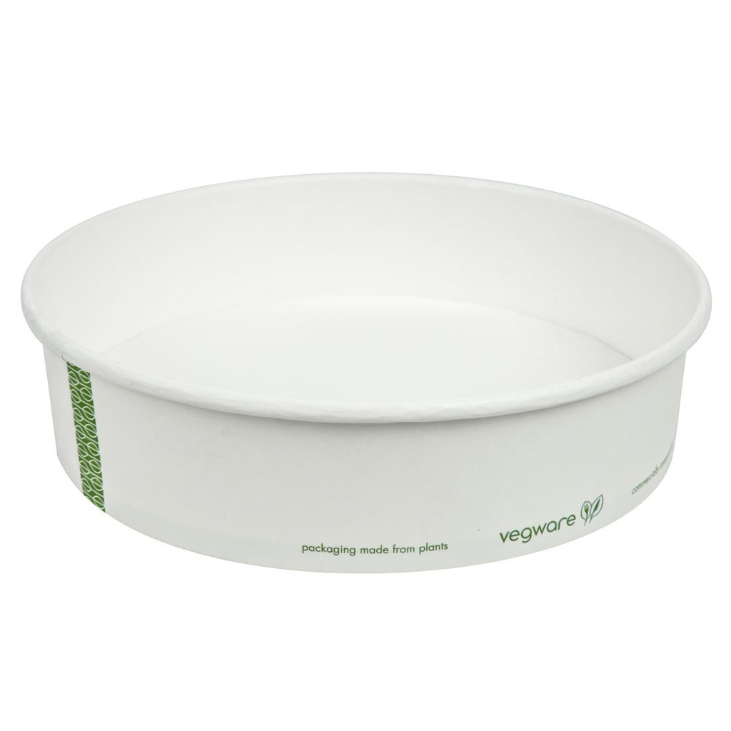 Vegware 185-Series Compostable Bon Appetit Wide PLA-lined Paper Food Bowls 26oz (Pack of 300) - FS176 Takeaway Food Containers Vegware   