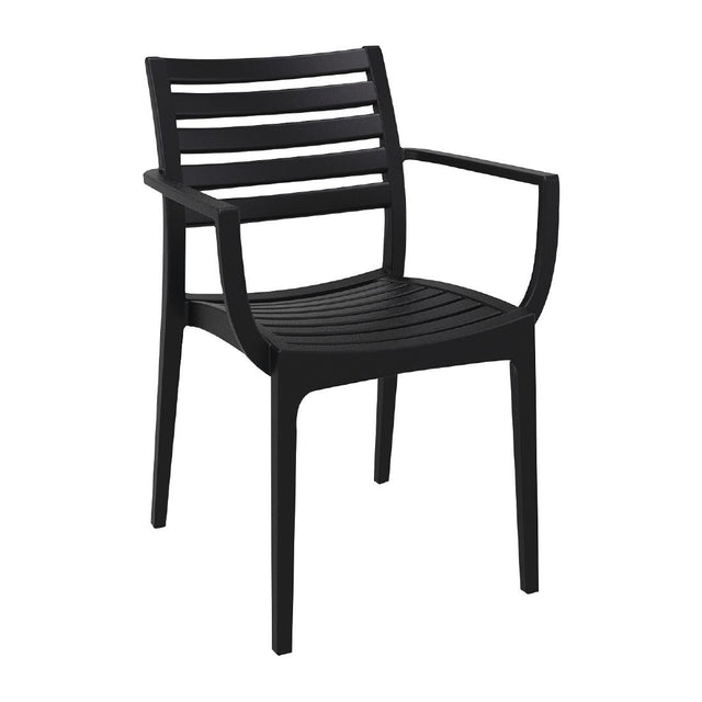 Artemis Arm Chair Black (Pack of 2) - FS445 Plastic Chairs Everyday   