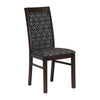 Brooklyn Padded Back Dark Walnut Dining Chair with Black Diamond Padded Seat and Back (Pack of 2) - FT413 Upholstered Dining Chairs Everyday   