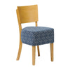 Asti Padded Soft Oak Dining Chair with Blue Diamond Deep Padded Seat and Back (Pack of 2) - FT426 Upholstered Dining Chairs Everyday   