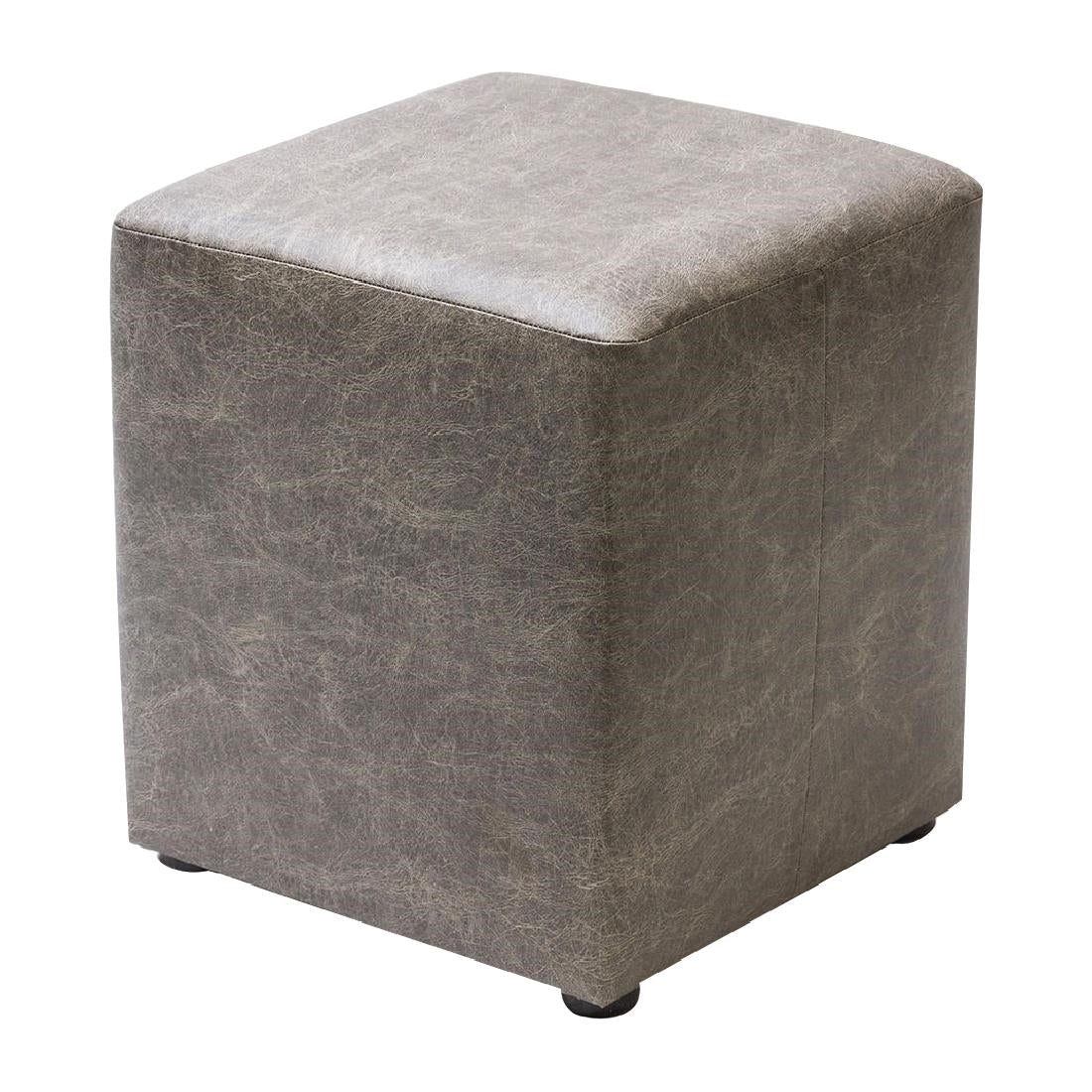 Cube Faux Leather Bar Stool Ash (Pack of 2) - FT445 Faux Leather Bar Stools Everyday   