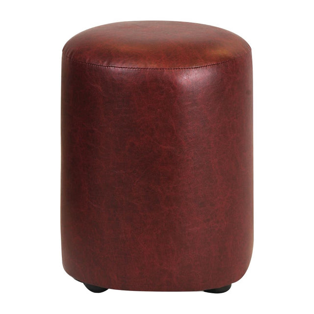 Cylinder Faux Leather Bar Stool Garnet (Pack of 2) - FT453 Faux Leather Bar Stools Everyday   