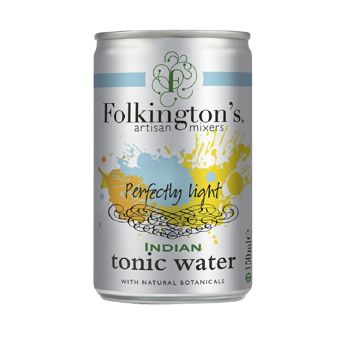 Folkington's Indian Light Tonic Water Can 150ml (Pack of 24) - FU474  Folkington's Mixers   